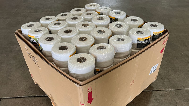 A pallet of drain socks