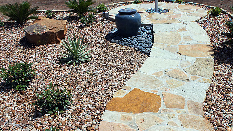 Beautiful landscape of rocks and plants